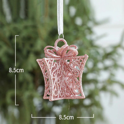 Ziemassvētku eglītes tauriņa rotājums Mājas Ziemassvētku ballīte Balts zvans kulons Kāzu rotājums Bērnu dāvana Ziemassvētku dekors