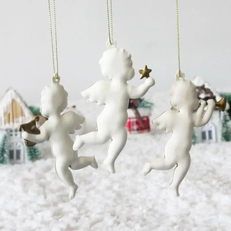 Újév 2023 Ajándék angyal karácsonyfa függő díszek Karácsonyi angyal baba dekoráció otthonra Noel Navidad 2023