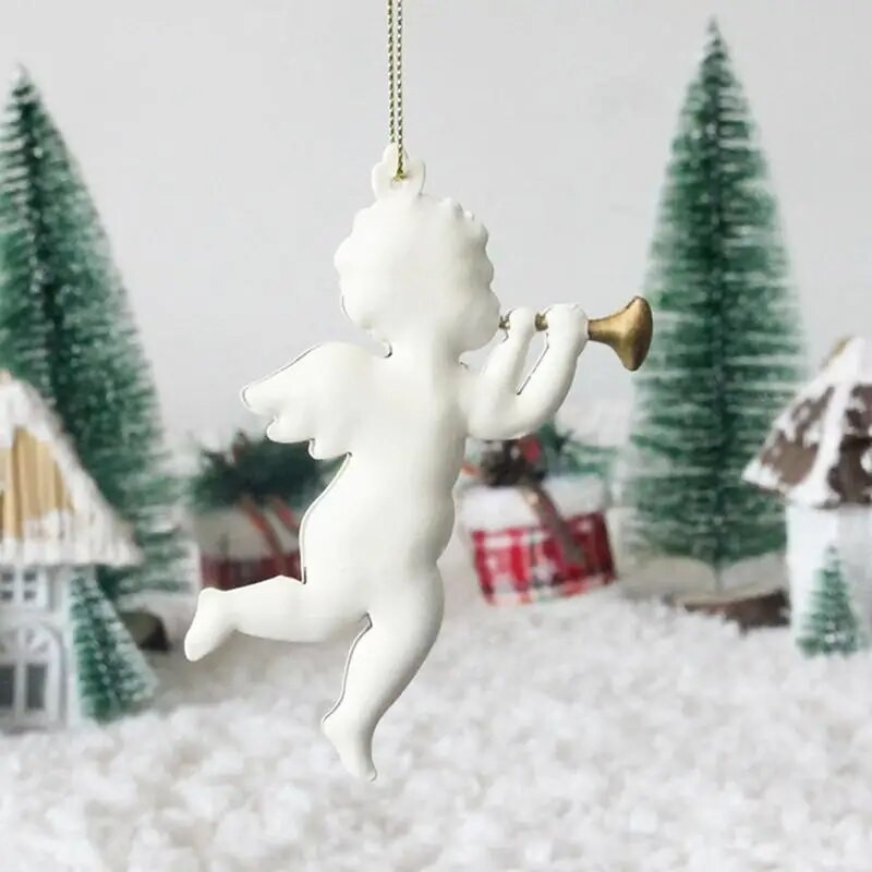 Újév 2023 Ajándék angyal karácsonyfa függő díszek Karácsonyi angyal baba dekoráció otthonra Noel Navidad 2023