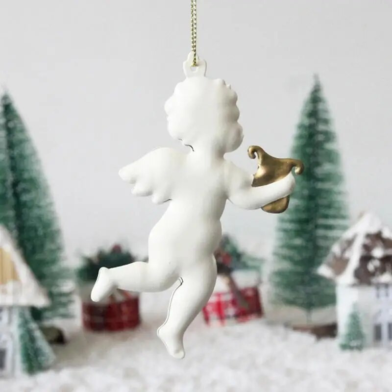 Újév 2023 Ajándék angyal karácsonyfa függő díszek Karácsonyi angyal baba dekoráció otthonra Noel Navidad 2023