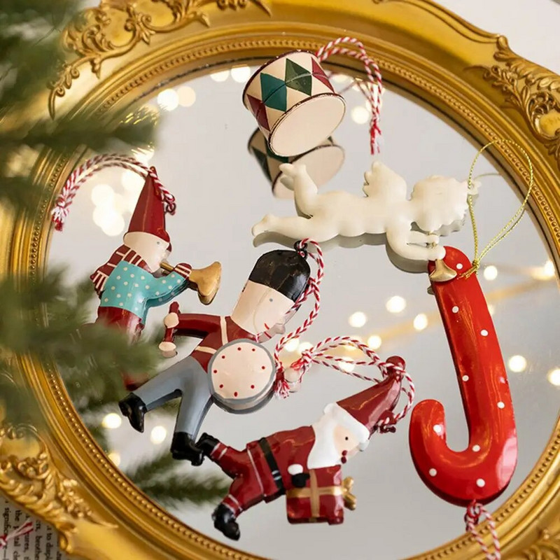 Χριστουγεννιάτικο μενταγιόν Εξαιρετικό Άγιος Βασίλης Στρατιώτης Άγγελος Σχήμα Χριστουγεννιάτικο Δέντρο Κρεμαστά στολίδια για εορταστική διακόσμηση