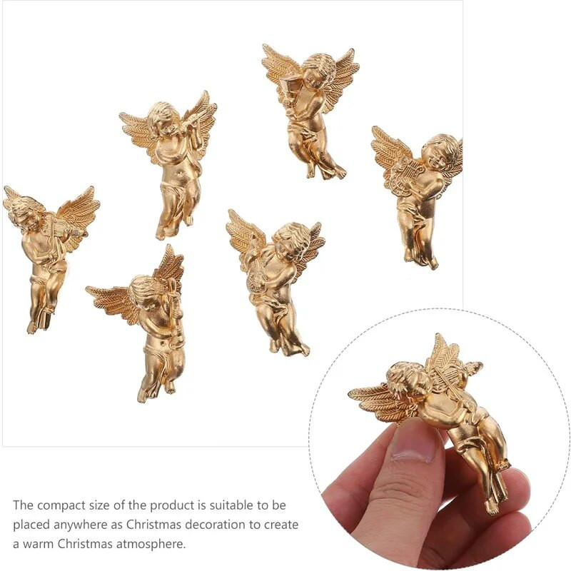 6db karácsonyi angyaldíszek karácsonyfadíszek függő medál angyalok karácsonyi akasztós dekorok otthoni barkácsbulihoz