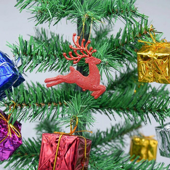 Пластмасова висулка с елен Elk Xmas Tree Висящо украшение Декорация на торта за домашен рожден ден Персонализирана висулка Парти консумативи Подарък за Нова година