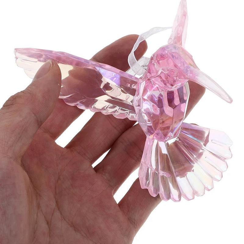 3 gab dekors Ziemassvētku eglītes griestu rotājums piekarināms putns Guļamistabas dekors putni modelēšana akrila kolibri kulonu dekors