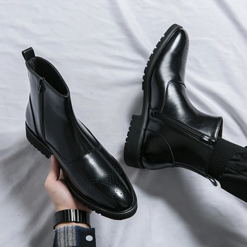 Ανδρικές κλασικές ρετρό  μπότες Chelsea Νέες ανδρικές μπότες ανδρικής μόδας Ανδρικές μπότες casual βρετανικού στιλ κοντές μπότες ψηλά