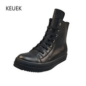 Jauns dizains  ādas puszābaki Vīriešu apavi ar augstu augšdaļu biezas zoles kedas vīriešu ikdienas elpojoši āra sporta zābaki 5C