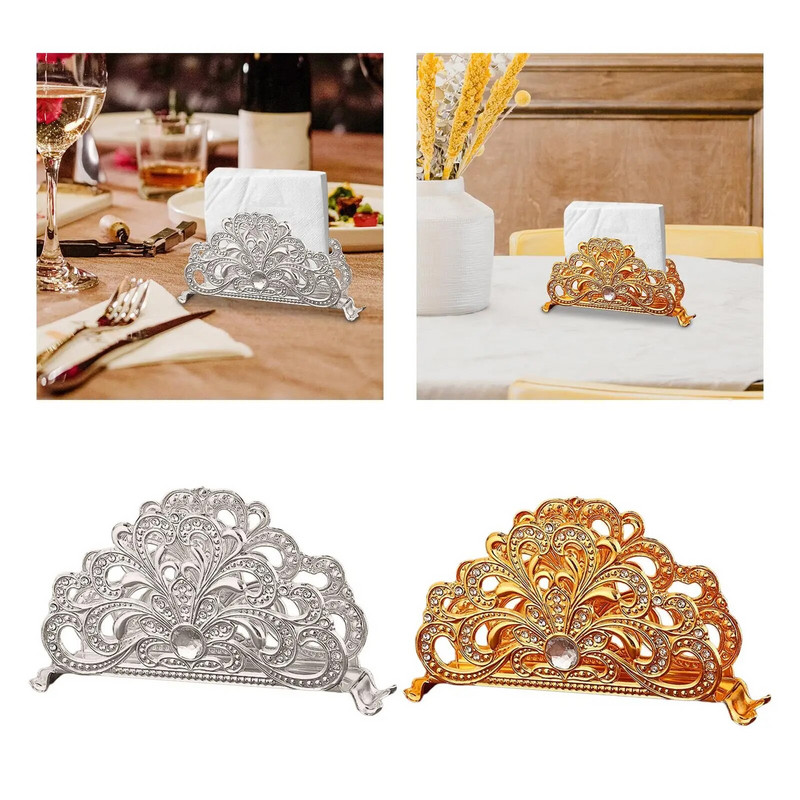 Eiropas dzelzs retro salvešu turētājs, brīvi stāvošs galda salvešu uzglabāšanas turētājs ēdamzālē, bārā, kafejnīcā