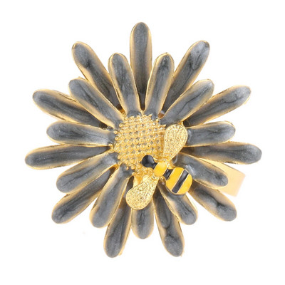 1Gb delikāts salvešu gredzens bišu ziedu formas dizains vakariņu galds salvete sprādzes turētājs kāzu banketu dekors