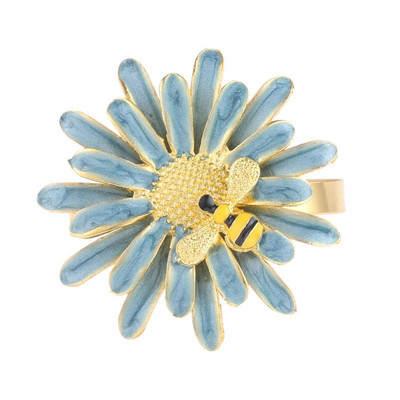 1Gb delikāts salvešu gredzens bišu ziedu formas dizains vakariņu galds salvete sprādzes turētājs kāzu banketu dekors