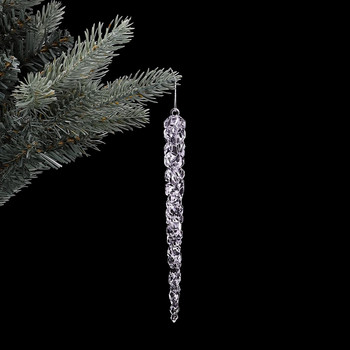 6τμχ 15cm Χριστουγεννιάτικη Διακόσμηση Προσομοίωση Πάγου Χριστουγεννιάτικο Δέντρο Κρεμαστό Τεχνητό Διαφανές Fake Icicle Winter Party Decor Home Navidad
