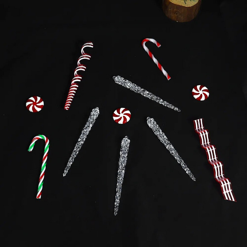 6gab 15cm Ziemassvētku rotājuma simulācija ledus Ziemassvētku eglītes piekārts mākslīgais dzidrs viltots lāsteka ziemas ballīte mājas dekors Navidad