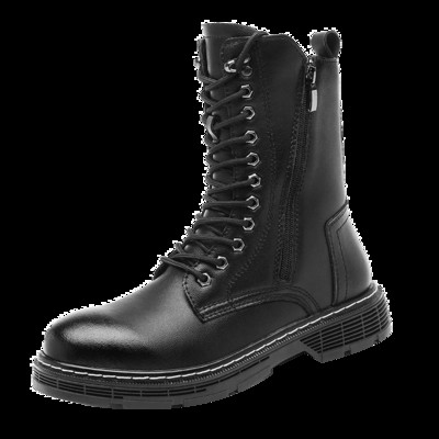 2023. gada jauna dizaina vīriešu rudens puszābaki, melni modes Ruffian rudens ziemas siltie darba zābaki, neslīdoši vīriešu zābaki ar augstu augšdaļu