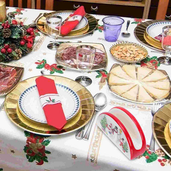 Θήκη χαρτοπετσέτας Βάση χριστουγεννιάτικου χαρτιού για πετσέτες επιτραπέζιας βάσης Κεραμικό γιορτινό τραπέζι Χριστουγέννων