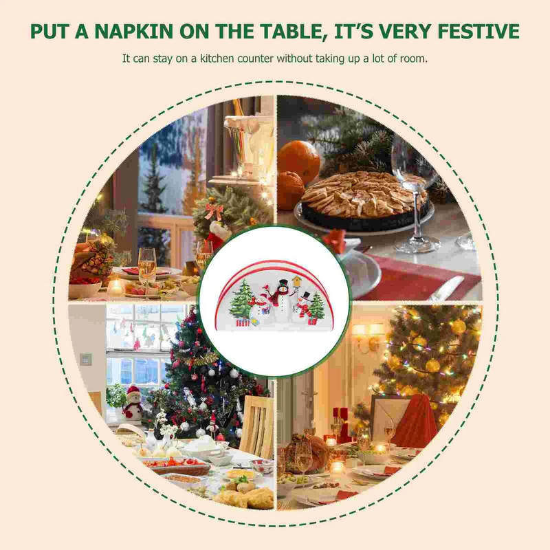 Θήκη χαρτοπετσέτας Βάση χριστουγεννιάτικου χαρτιού για πετσέτες επιτραπέζιας βάσης Κεραμικό γιορτινό τραπέζι Χριστουγέννων