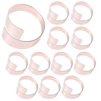 12Gb Tērauda Krāsa Metāla Galda Dekora Salvešu Gredzenu Turētājs Atspere Kāzu Iekārtošanai