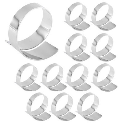 12Gb Tērauda Krāsa Metāla Galda Dekora Salvešu Gredzenu Turētājs Atspere Kāzu Iekārtošanai