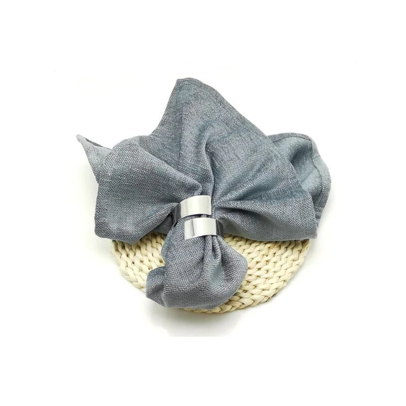 12Gb Tērauda Krāsa Metāla Galda Dekora Salvešu Gredzenu Turētājs Atspere Kāzu Iekārtošanai