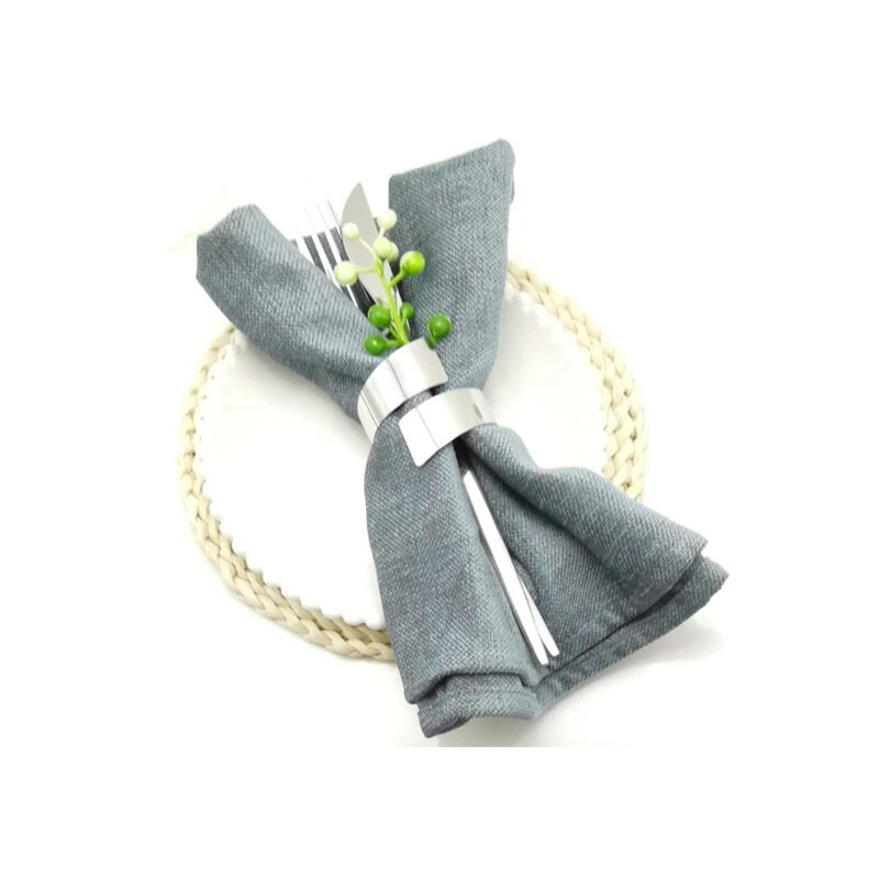 12Gb Tērauda Krāsa Metāla Galda Dekora Salvešu Gredzenu Turētājs Atspere Kāzu Iekārtošanai