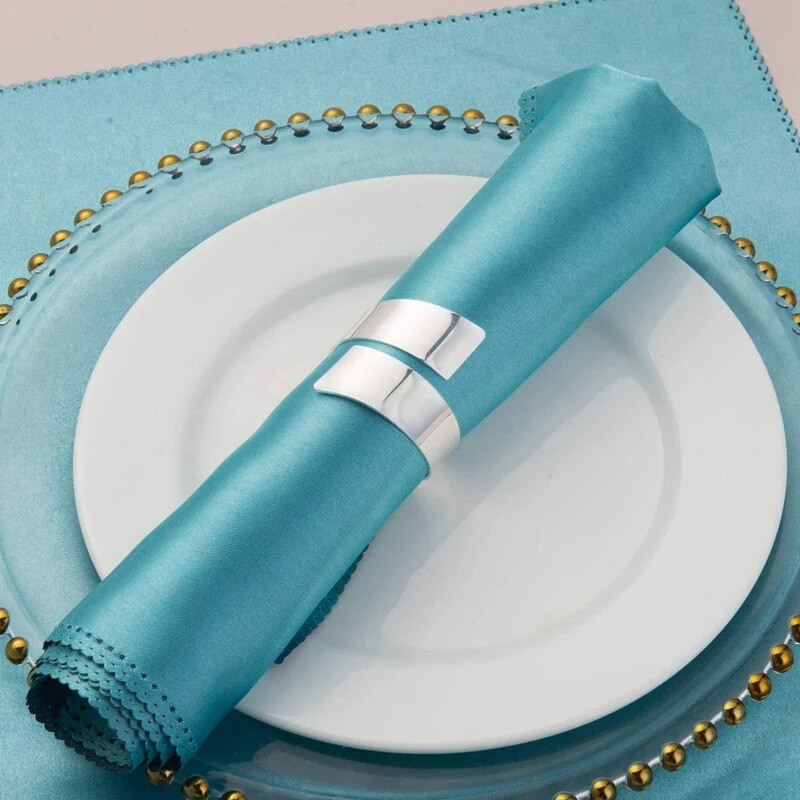 12Gb Tērauda Krāsa Metāla Galda Dekora Salvešu Gredzenu Turētājs Atspere Kāzu Iekārtošanai