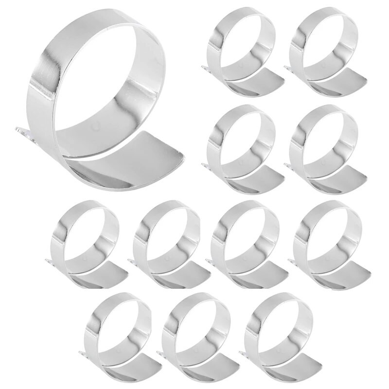 12Gb Tērauda Krāsa Metāla Galda Dekora Salvešu Gredzenu Turētājs Atspere Kāzu Iekārtošanai