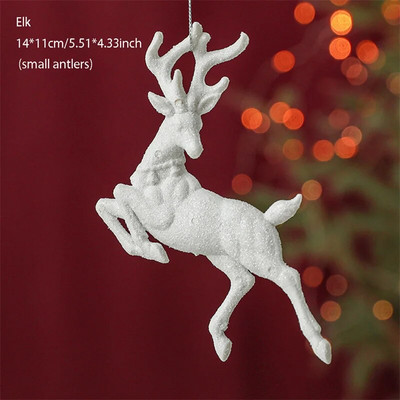 1 dators Ziemassvētku kuloni Ziemassvētku eglītes aļņa sniegpārsliņas rotājumi Mājas iekarināmie dekori Ziemassvētku ballīte Jaungada dāvana bērniem