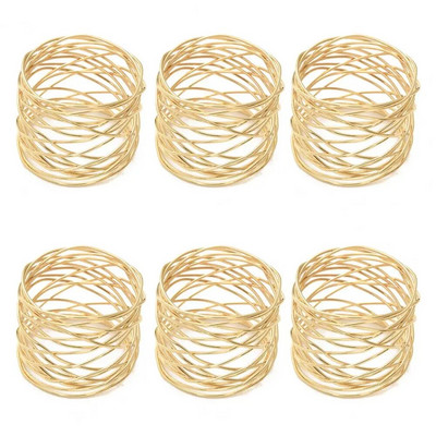 Kopča za salvete za zabavu Elegantni metalni set držača za salvete za večeru za svatove Hotelski restoran Dekoracija stola Zlatna žica