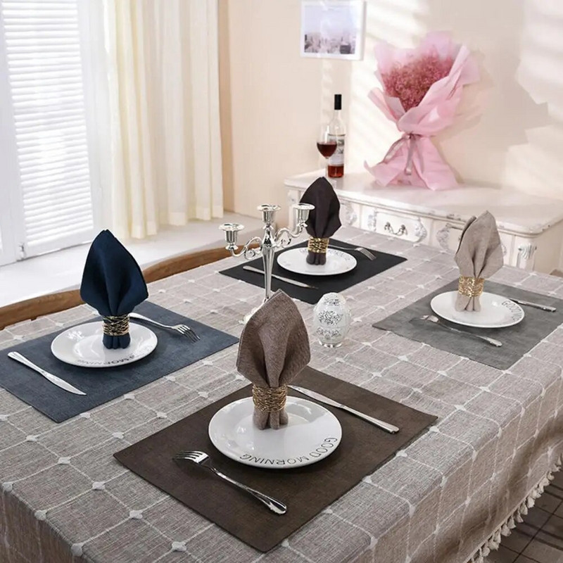 Kopča za salvete za zabavu Elegantni metalni set držača za salvete za večeru za svatove Hotelski restoran Dekoracija stola Zlatna žica