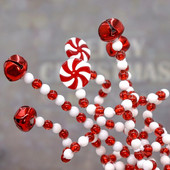 4gab Candy Cane Ziemassvētku rotājumi Zvani konfektes Kuloni Koks Ziemassvētku rotājumi Mājas dekors Noels Dāvanas Navidad ballīšu piederumi