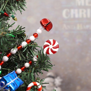 4 τμχ Μπαστούνι καραμέλα Χριστουγεννιάτικη διακόσμηση Κουδούνια Γλειφιτζούρι Μενταγιόν Δέντρο Χριστουγεννιάτικα στολίδια Διακόσμηση σπιτιού Δώρα Noel Προμήθειες για πάρτι Navidad