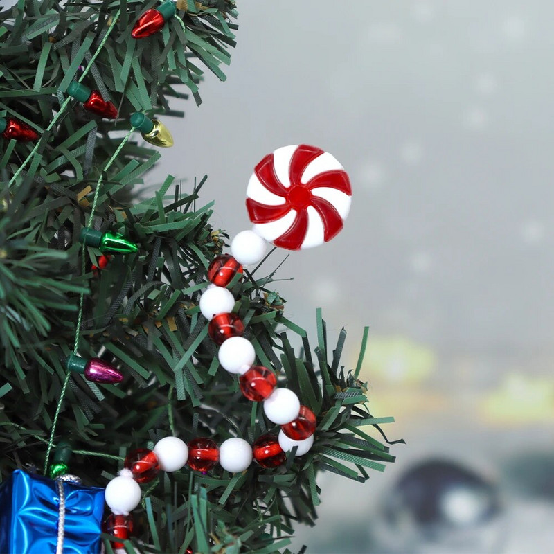 4gab Candy Cane Ziemassvētku rotājumi Zvani konfektes Kuloni Koks Ziemassvētku rotājumi Mājas dekors Noels Dāvanas Navidad ballīšu piederumi