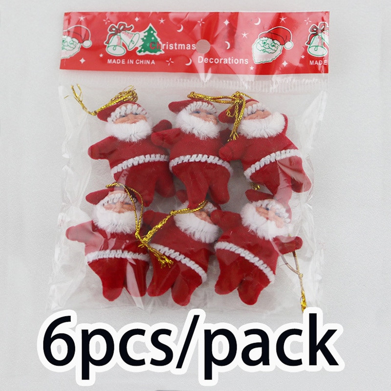 (6 τεμ./συσκευασία) 5cm Μίνι Χριστουγεννιάτικο Δέντρο Διακόσμηση Άγιου Βασίλη Κρεμαστό Κρεμαστό Γιορτινά Διακοσμητικά Γέρων Αξεσουάρ Κρεμαστά Σπίτι