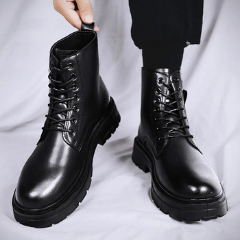 2023 Модни корейски мъжки черни есенни и зимни външни удобни високи мъжки класически дизайн Модерни мъжки ботуши