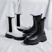 Italiano Chelsea Boots Ανδρικά δερμάτινα παπούτσια για άντρες Μπότες πλατφόρμας Stivali Werkschoenen Casuales Casual παπούτσια για άνδρες Zapato Hombre