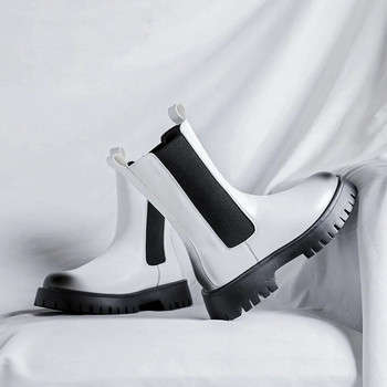 Italiano Chelsea Boots Ανδρικά δερμάτινα παπούτσια για άντρες Μπότες πλατφόρμας Stivali Werkschoenen Casuales Casual παπούτσια για άνδρες Zapato Hombre