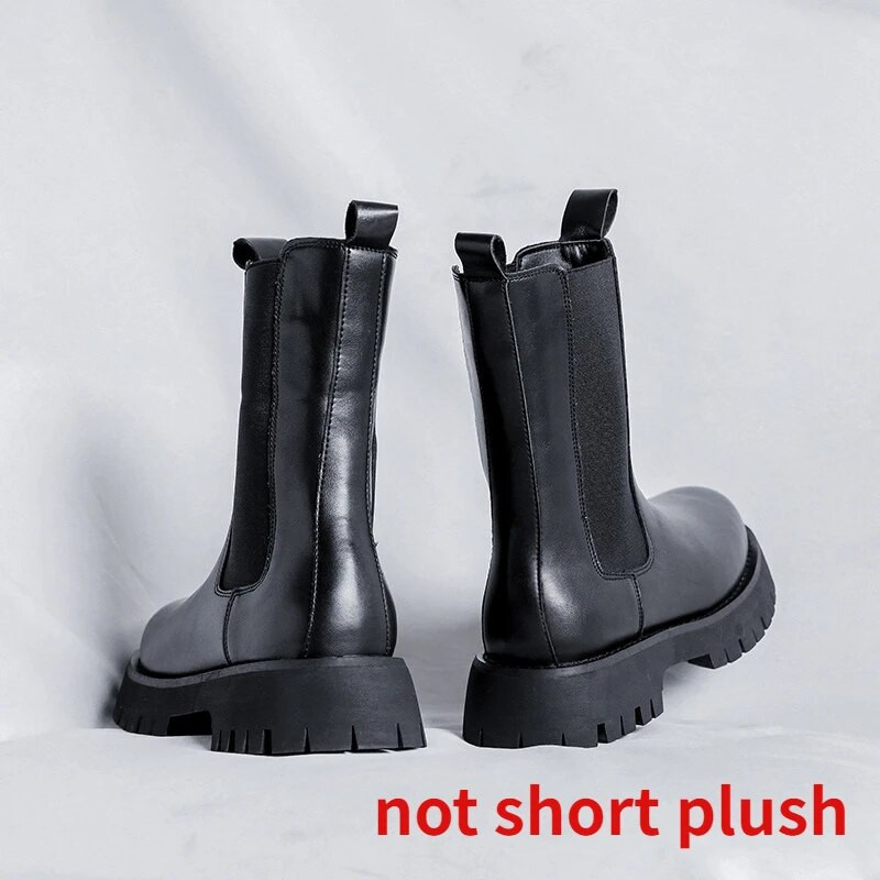 Italiano Chelsea Boots Vīriešu ādas apavi vīriešiem Platformas zābaki Stivali Werkschoenen Casuales Ikdienas apavi vīriešiem Zapato Hombre