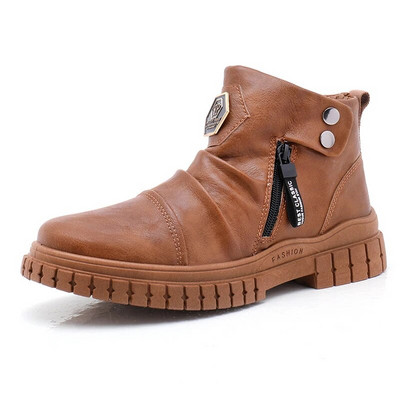 Ανδρικές λευκές μπότες βρετανικής μόδας Chelsea Trending High Top Ανδρικό Ύψος Αύξηση Πλατφόρμα Κοντής Μοτοσικλέτα Botas 39-45