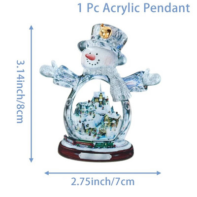 Kalėdų eglutė akrilinis sniego senelis kabantis pakabukas Kalėdų puošmena namams Kalėdų dovanos Kalėdų dovanos Navidad Natal Naujieji metai