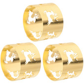 3gab Dobi ziemeļbriežu salvešu gredzeni Brieža salvešu gredzenu turētājs Salvetes salvešu sprādze