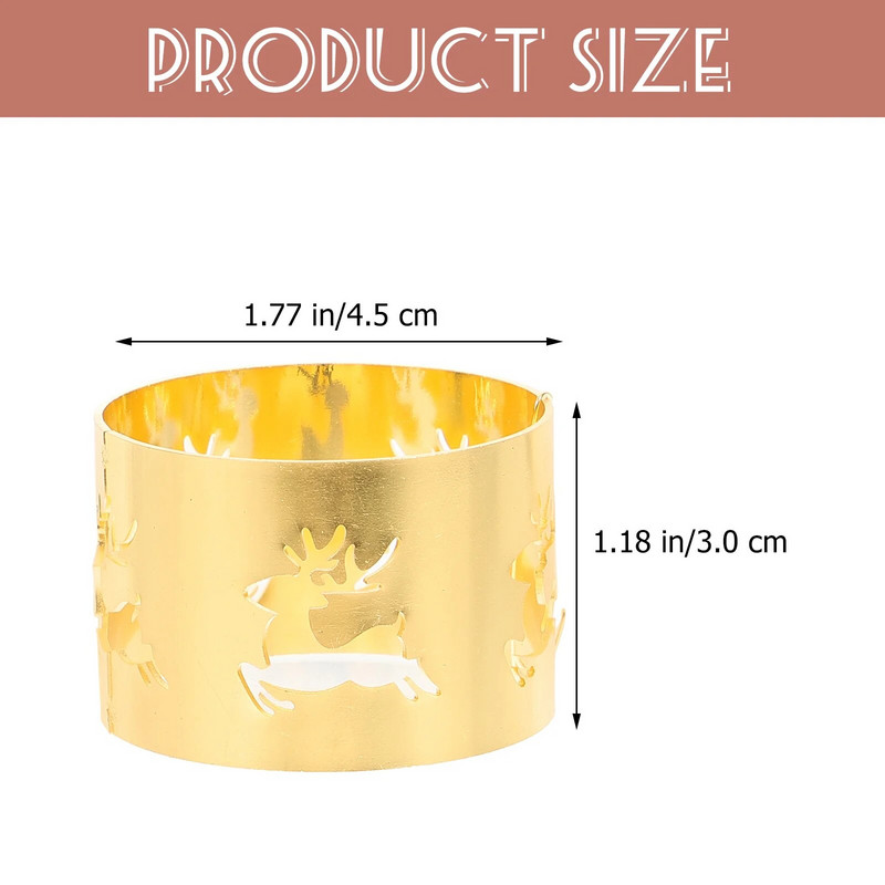 3gab Dobi ziemeļbriežu salvešu gredzeni Brieža salvešu gredzenu turētājs Salvetes salvešu sprādze