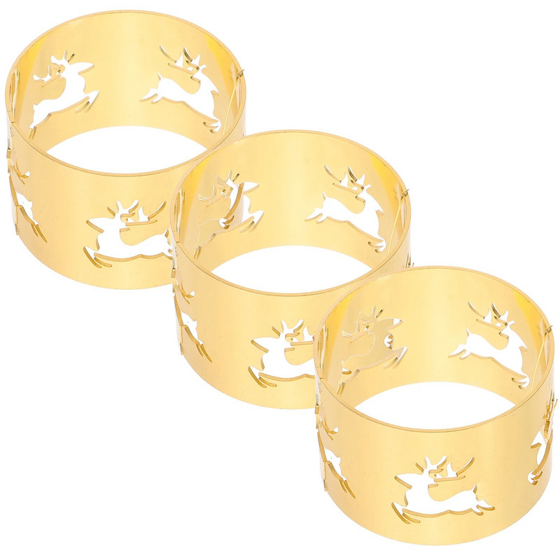 3gab Dobi ziemeļbriežu salvešu gredzeni Brieža salvešu gredzenu turētājs Salvetes salvešu sprādze