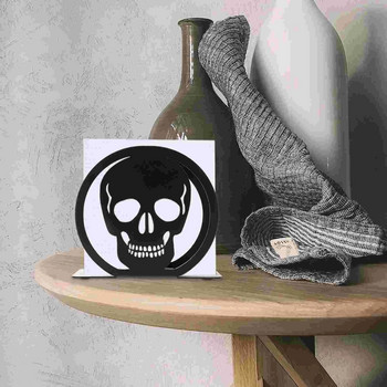 Βάση χαρτοπετσέτας τραπεζαρίας Βάση διανομής χαρτοπετσέτας Ανεξάρτητη θήκη χαρτοπετσέτας Halloween Διακόσμηση σπιτιού Skull Tissue Dispense