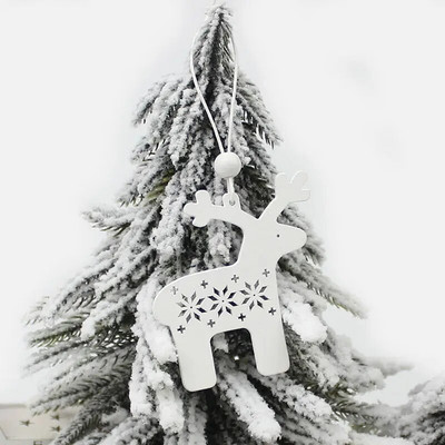 HUADODO 6Gb Sarkanbalts Koka Briedis Sniegavīrs Ziemassvētku Rotājumi Kuloni Rotājumi Ziemassvētku eglītei Mājas ballītei Bērnu Dāvana