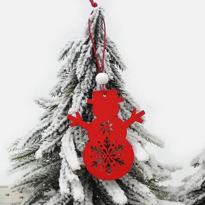 HUADODO 6Gb Sarkanbalts Koka Briedis Sniegavīrs Ziemassvētku Rotājumi Kuloni Rotājumi Ziemassvētku eglītei Mājas ballītei Bērnu Dāvana