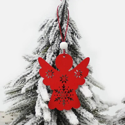 HUADODO 6Gb Sarkanbalts Koka Briedis Sniegavīrs Ziemassvētku Rotājumi Kuloni Rotājumi Ziemassvētku eglītei Mājas ballītei Bērnu Dāvana