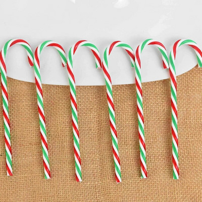 6 бр./кутия Коледна елха Бонбони Висулки Коледна патерица Бонбони Висящи орнаменти за дома Коледна декорация Navidad Новогодишни подаръци