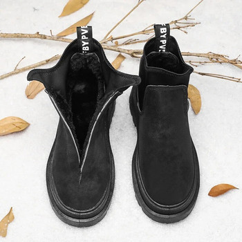 Мъжки работни обувки с повишена височина Western Oxfords Мъжки зимни есенни ботуши Chelsea Ботуши за сняг до глезена Ботуши за сняг с високи токчета Маратонки за мъже