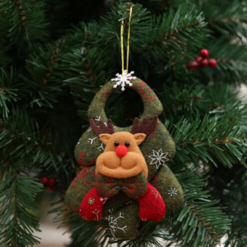 Коледен банер за окачване на врата Elk Bear Кукла Весела коледна елха Декорации за дома Коледни орнаменти Висулка Navidad Noel