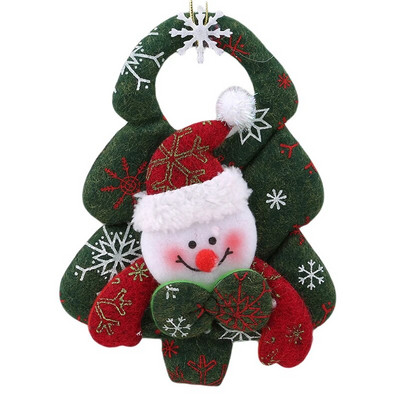 Χριστουγεννιάτικο Πανό Κρεμαστό Πόρτας Elk Bear Κούκλα Χαρούμενα χριστουγεννιάτικα στολίδια για το σπίτι Χριστουγεννιάτικα στολίδια Μενταγιόν Navidad Noel