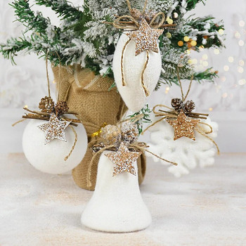 1/2 τμχ Λευκή Χριστουγεννιάτικη Μπάλα Snowflake Water Drop Bell Χριστουγεννιάτικο στολίδι Χριστουγεννιάτικο Κρεμαστό μενταγιόν για διακόσμηση σπιτιού Πρωτοχρονιάτικο δώρο