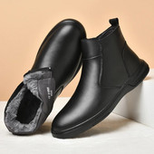 Új Chelsea csizma férfi fekete  alkalmi légáteresztő boka motoros magas felső cipő Férfi brit stílusú bőrcsizma